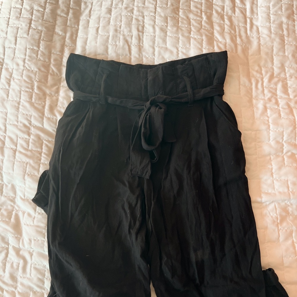 Indigo Rein Black Paper Bag Pants Size 3 - Picture 3 of 5